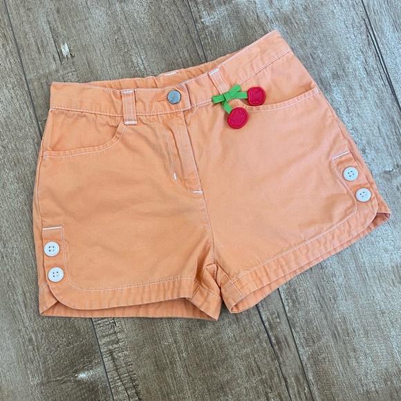 Gymboree Peach Button-Accent Shorts with Cherry Detail - Picture 1 of 6